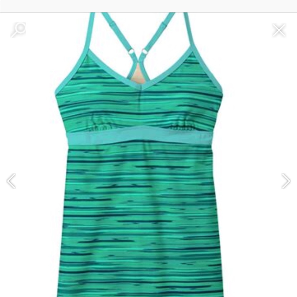 Athleta Teal Striped Mini Dress